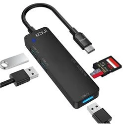 Inca ITPC-5T  Type-C Giriş 2XUSB Sd-Micro Sd2.0 Çoklayıcı USB 3.0 Çoklayıcı Çevirici Mavi Led - 3