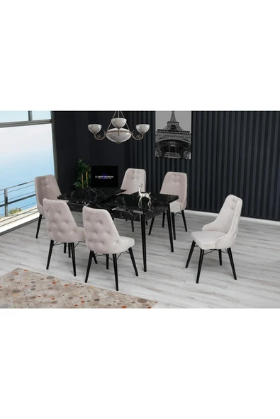 florit mobilya masamıza buyurun Iris Serisi 80*130 Açılabilir Mutfak Masası Takımı 1. Sınıf Bayby Face Kumaş - Resim 2