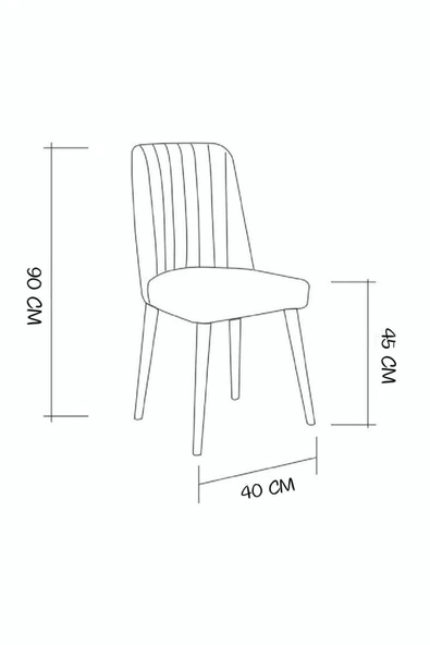 florit mobilya masamıza buyurun 6 Adet Sandalye Takımı Kare Gold Ceviz Gürgen Ahşap Ayaklı Füme Mutfak Sandalyesi - Resim 6