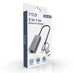 Inca IUTP-01TX Ethernet Adaptörü USB ve TYPE-Cye Bağlantı USB 3.0 ve TYPE-C 3.1 Alüminyum 1000Mbps - 4