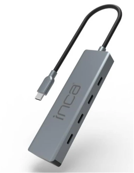 Inca ITPT-4TX 4 Port Type-C 3.1 Veri ile3.1 10 Gbps Type-C Çoklayıcı Kablo uzunluğu 15cm - 2