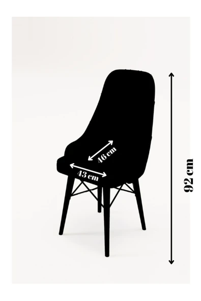 florit mobilya masamıza buyurun Siesta Serisi Babyface Kumaş Beyaz Ahşap Gürgen Ayaklı Mutfak Sandalyeleri 1 Adet - Resim 4