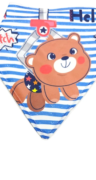 Erkek Bebek Fular Önlük 1 - Resim 4