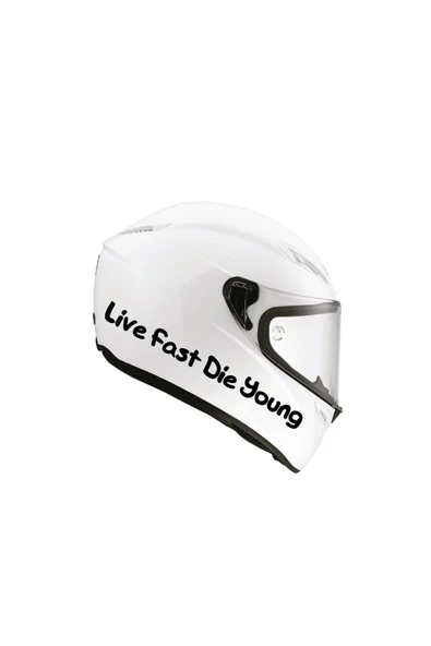 İndispensableyl Tek Renk Live Fast Die Young (live Fast Die Young Helmet Stickers) Kask Sticker Etiket Modeli ürün görseli