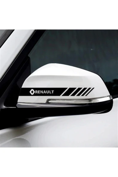 İndispensableyl Renault Logo ve Yazılı Ayna Sticker Etiket Modeli ürün görseli 1