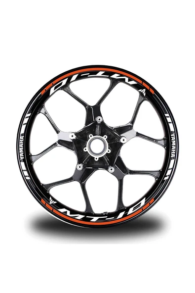 İndispensableyl Turuncu Yamaha MT 10 Jant Sticker Etiket - 1