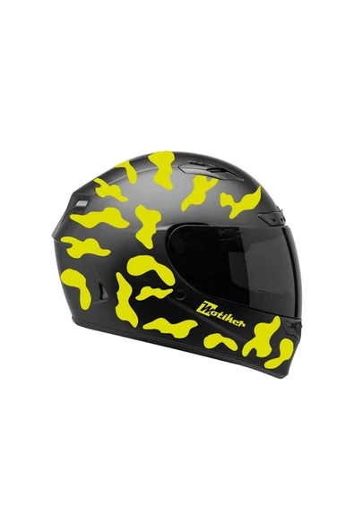 İndispensableyl Neon Sarı Kamuflaj Kask Sticker Modeli 2 ürün görseli