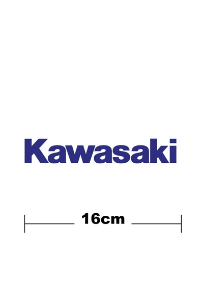 İndispensableyl Kawasaki Logo Yazı Sticker Etiket Tek Renk - 6