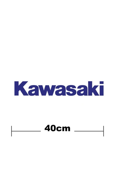 İndispensableyl Kawasaki Logo Yazı Sticker Etiket Tek Renk - 1