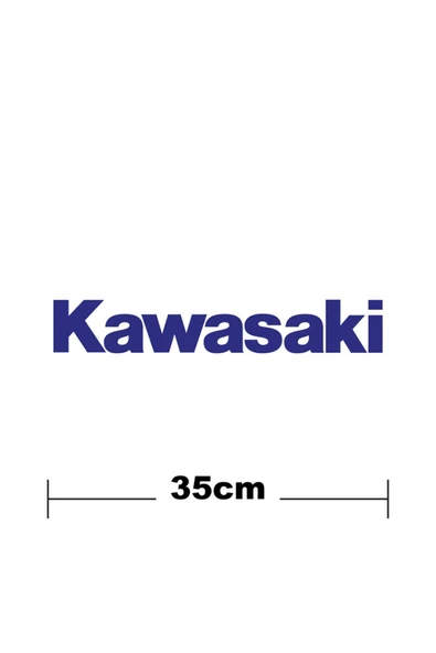 İndispensableyl Kawasaki Logo Yazı Sticker Etiket Tek Renk - 2
