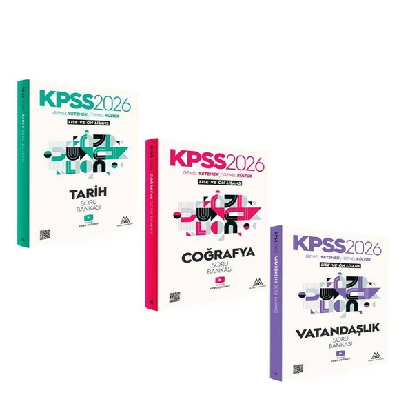 Marsis Yayınları 2026 KPSS Tarih Coğrafya ve Vatandaşlık Soru Bankası Seti 3 Kitap