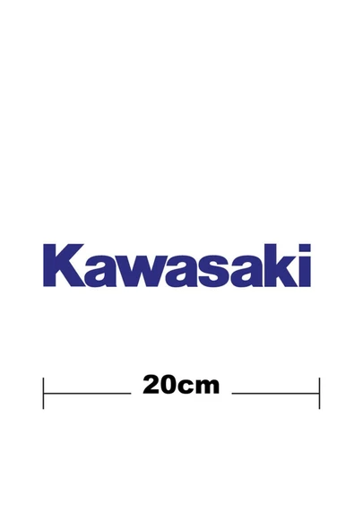 İndispensableyl Kawasaki Logo Yazı Sticker Etiket Tek Renk - 5