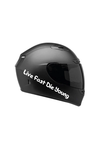 İndispensableyl Tek Renk Live Fast Die Young (live Fast Die Young Helmet Stickers) Kask Sticker Etiket Modeli ürün görseli