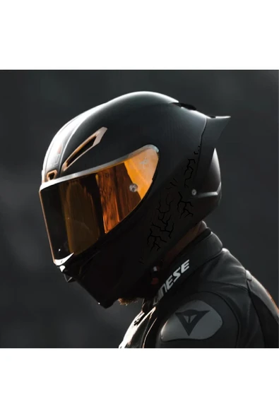 İndispensableyl Şimşek Sticker 25x25cm Folyo Kesim Evrensel Desen Kaplama Siyah - Resim 4