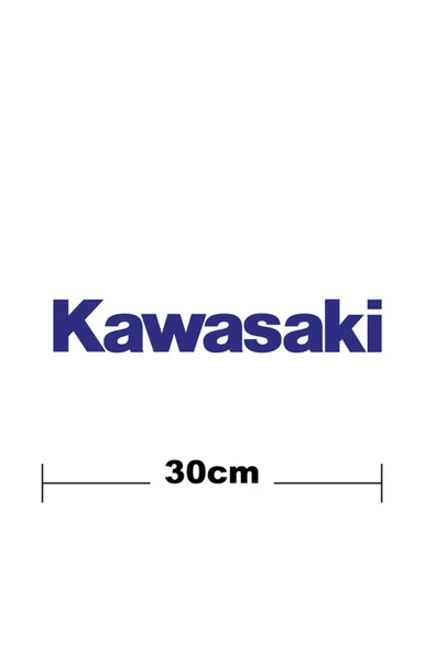 İndispensableyl Kawasaki Logo Yazı Sticker Etiket Tek Renk - 3