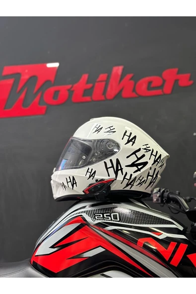 İndispensableyl Joker Sticker Hahaha Kask Modeli Siyah ürün görseli