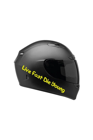 İndispensableyl Tek Renk Live Fast Die Young (live Fast Die Young Helmet Stickers) Kask Sticker Etiket Modeli - 1