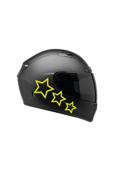 İndispensableyl Tek Renk Üçlü Yıldız (triple Star Helmet Stickers) Kask Sticker Etiket Modeli 1 ürün görseli