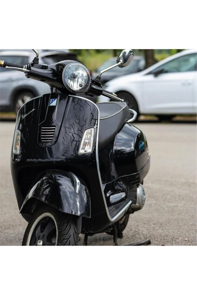 İndispensableyl Şimşek Sticker 25x25cm Folyo Kesim Evrensel Desen Kaplama Siyah - Resim 3