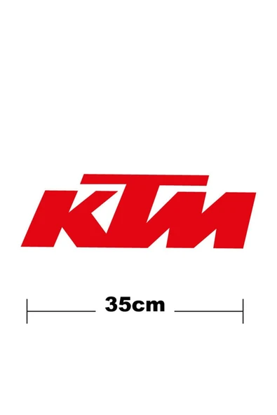 İndispensableyl Ktm Logo Yazı Sticker Etiket Tek Renk ürün görseli 1