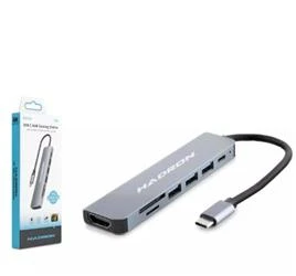 Hadron Hdx7835 Type-C Hdtv Combo Hdmi 4K 30Hz 3-Usb3.0 + Sd + Tf 7In1 Gri - 2