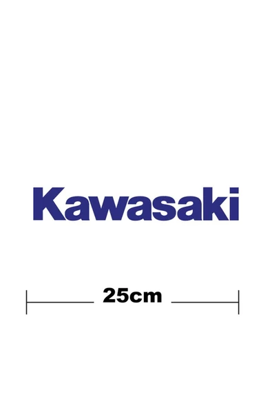 İndispensableyl Kawasaki Logo Yazı Sticker Etiket Tek Renk - 4