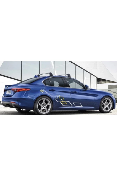 İndispensableyl Yan Kapı Kare Desenli Şerit Sticker Etiket Modeli ürün görseli