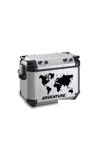 İndispensableyl Dünya Haritası Desenli Motosiklet Çanta Sticker Etiket Modeli ürün görseli 1