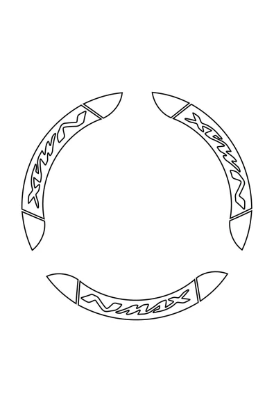 İndispensableyl YAMAHA Nmax İç & Dış Jant Sticker Etiket Modeli Beyaz - Resim 2