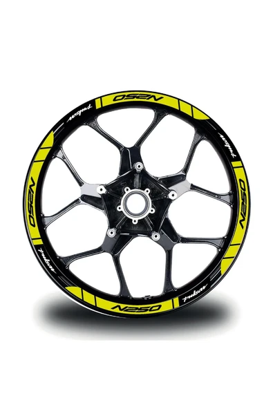 İndispensableyl Bajaj N250 Jant Sticker Baskılı Neon Yeşil (Sarı) Etiket Modeli ürün görseli