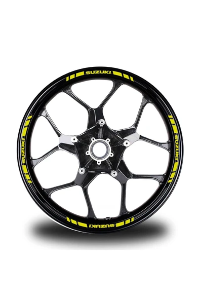 İndispensableyl Suzukı Yazılı Kısa Dış Şerit 16'lı Tek Renk Jant Sticker Modeli ürün görseli