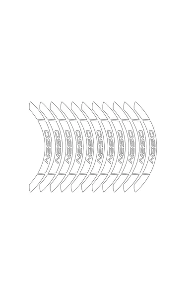 İndispensableyl Beyaz Bajaj N250 Geniş Jant Sticker Etiket Modeli - Resim 3