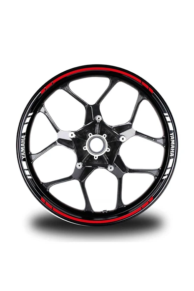 İndispensableyl Yamaha Yazılı Kısa Yazısız Uzun Dış Şerit 16'lı Çift Renk Jant Sticker Modeli ürün görseli