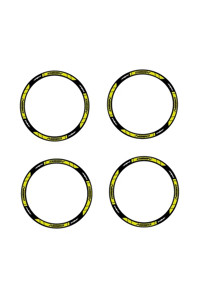 İndispensableyl Bajaj N250 Jant Sticker Baskılı Neon Yeşil (Sarı) Etiket Modeli - Resim 3