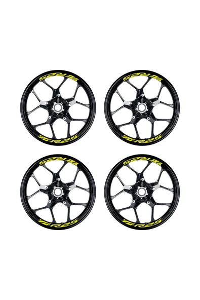 İndispensableyl Yamaha Yzf R25 Yazılı 8Li Jant İçi Yazı Sticker Etiket Neon Sarı - Resim 3