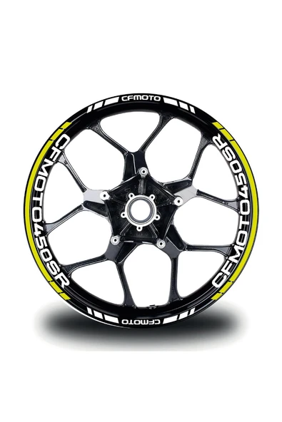 İndispensableyl CFMOTO 450SR Jant Sticker İç Dış Yazılı Neon Yeşil (Sarı) ürün görseli 1