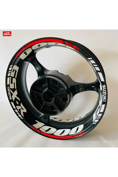 İndispensableyl Suzuki GSX-R 1000 Çift Renk Jant Sticker Etiket Modeli ürün görseli