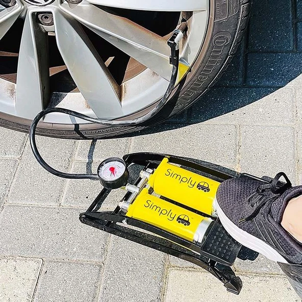 Simply Brands Basinç Göstergeli Çift Pistonlu Ayak Pompasi - Resim 3