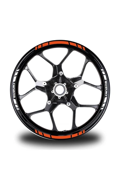 İndispensableyl Suzukı Yazılı Kısa Yazısız Kısa Dış Şerit 16'lı Çift Renk Jant Sticker Modeli ürün görseli