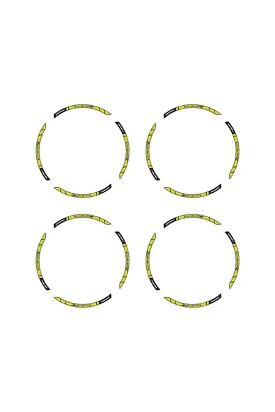 İndispensableyl Bajaj Dominar 400 Baskılı Jant Dışı Şerit Motosiklet Sticker Etiket Modeli Sarı - Resim 3