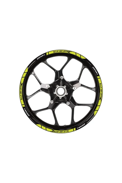 İndispensableyl Bajaj Dominar 400 Baskılı Jant Dışı Şerit Motosiklet Sticker Etiket Modeli Sarı ürün görseli