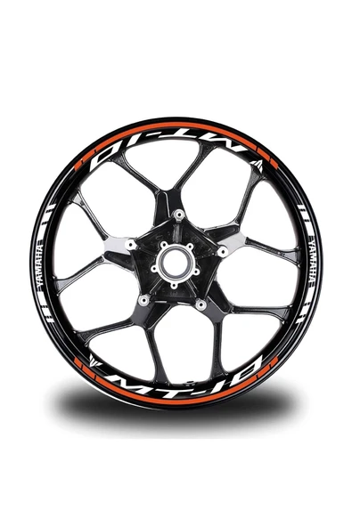 İndispensableyl Turuncu Yamaha R1m Takım Jant Sticker Etiket - 1