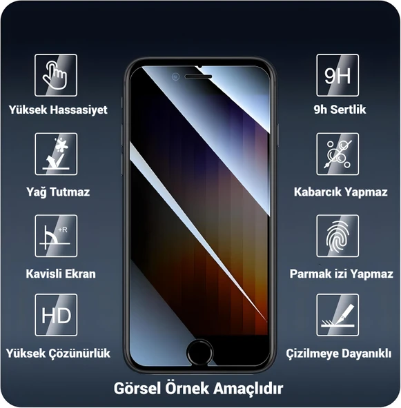 iPhone 15 Plus Uyumlu Gizlilik Filtreli Hayalet Ekran Koruyucu Cam(2 Adet) - 2