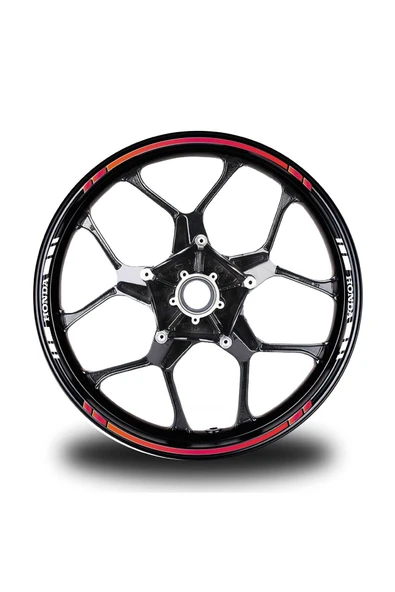 İndispensableyl Yazısız Uzun  Honda Yazılı Kısa Kesikli 16 Lı Çift Renk Jant Sticker Etiket ürün görseli