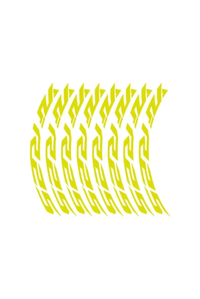 İndispensableyl Yamaha Yzf R25 Yazılı 8Li Jant İçi Yazı Sticker Etiket Neon Sarı - Resim 2