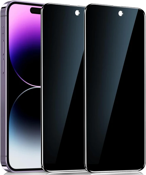 iPhone 15 Plus Uyumlu Gizlilik Filtreli Hayalet Ekran Koruyucu Cam(2 Adet)