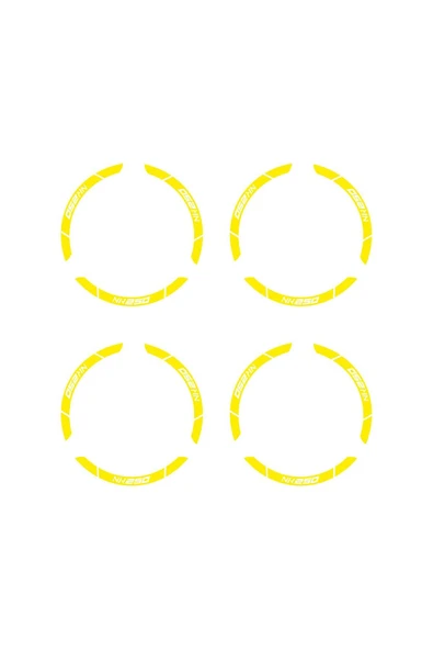 İndispensableyl Sarı CF MOTO 250 SR Geniş Jant Sticker Etiket Modeli - Resim 4