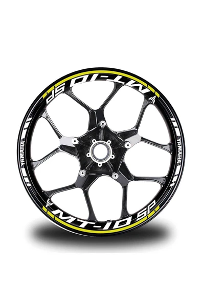 İndispensableyl Neon Sarı Yamaha MT 10 SP Takım Jant Sticker Etiket ürün görseli