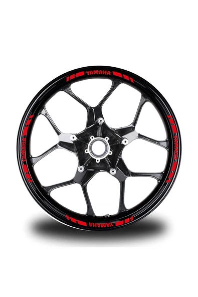İndispensableyl Yamaha Yazılı Kısa Dış Şerit 16'lı Tek Renk Jant Sticker Modeli ürün görseli