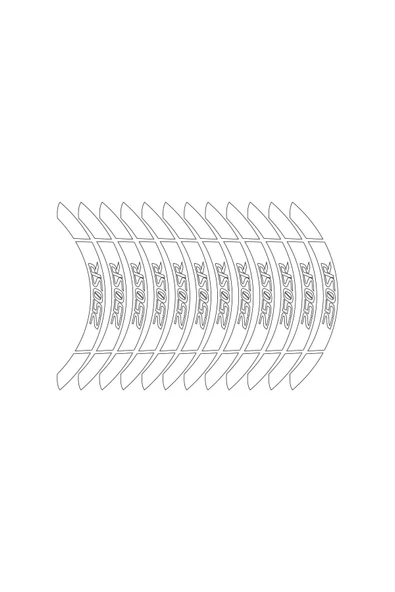 İndispensableyl Beyaz CF MOTO 250 SR Geniş Jant Sticker Etiket Modeli - Resim 3